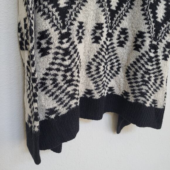 Jolt Cardigan Sweater Womens Small Black Geometric Fall Winter, Casual Boho - Picture 11 of 11